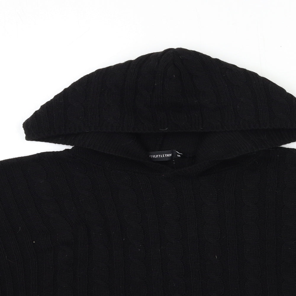 Womens UK Size M PRETTYLITTLETHING Black Pullover Jumper