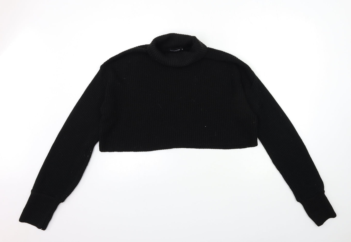 Womens UK Size M PRETTYLITTLETHING Black Pullover Jumper