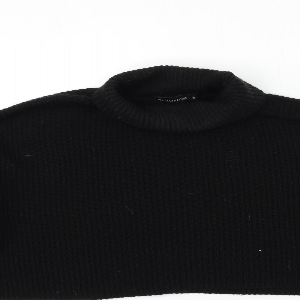 Womens UK Size M PRETTYLITTLETHING Black Pullover Jumper