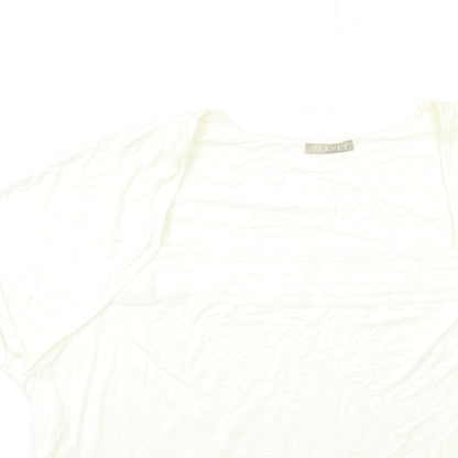 Womens UK Size L PLANET White Basic T-Shirt