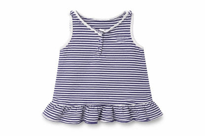 F&F Girls Blue Striped  Basic T-Shirt Size 2-3 Years