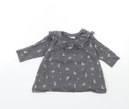 NEXT Baby Grey   Basic T-Shirt Size 3-6 Months