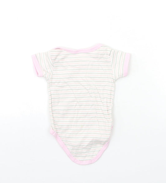 Bee Bo Baby White Striped  Babygrow One-Piece Size 3-6 Months