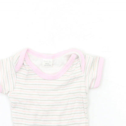 Bee Bo Baby White Striped  Babygrow One-Piece Size 3-6 Months
