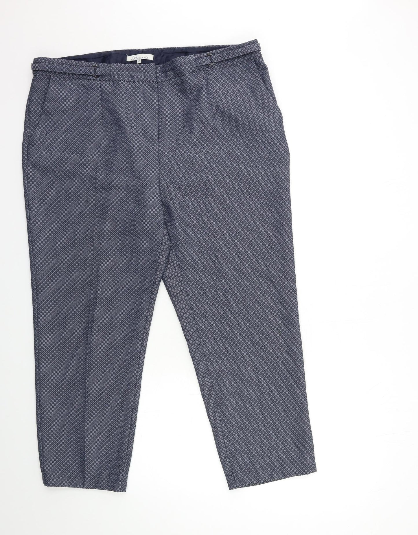 Womens UK Size 18 Peacocks Regular Fit  Blue Trousers