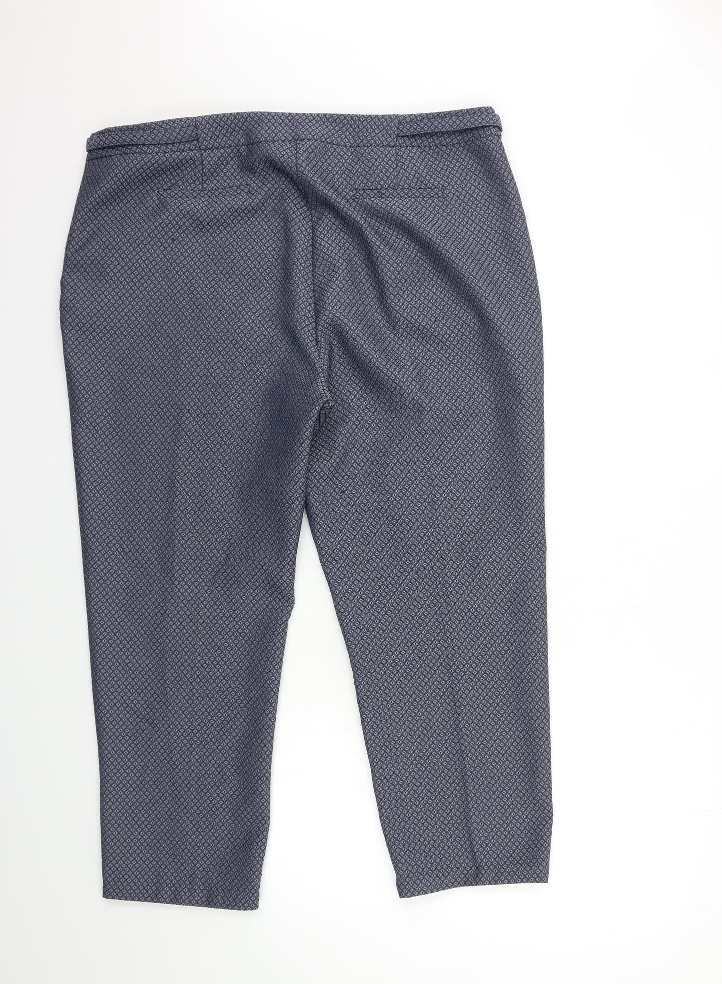 Womens UK Size 18 Peacocks Regular Fit  Blue Trousers