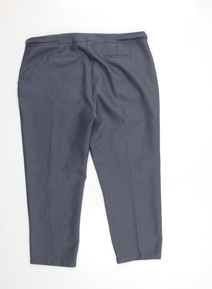 Womens UK Size 18 Peacocks Regular Fit  Blue Trousers