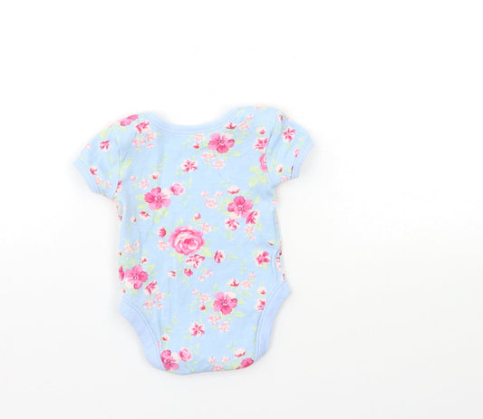 George Baby Blue Floral  Babygrow One-Piece Size 0-3 Months