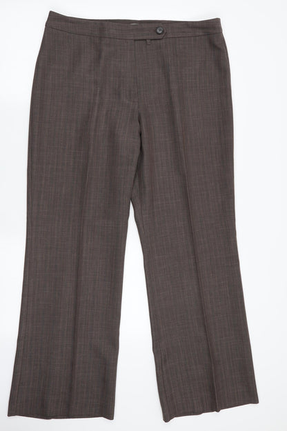 Womens UK Size 10 M&S Regular Fit  Brown Trousers