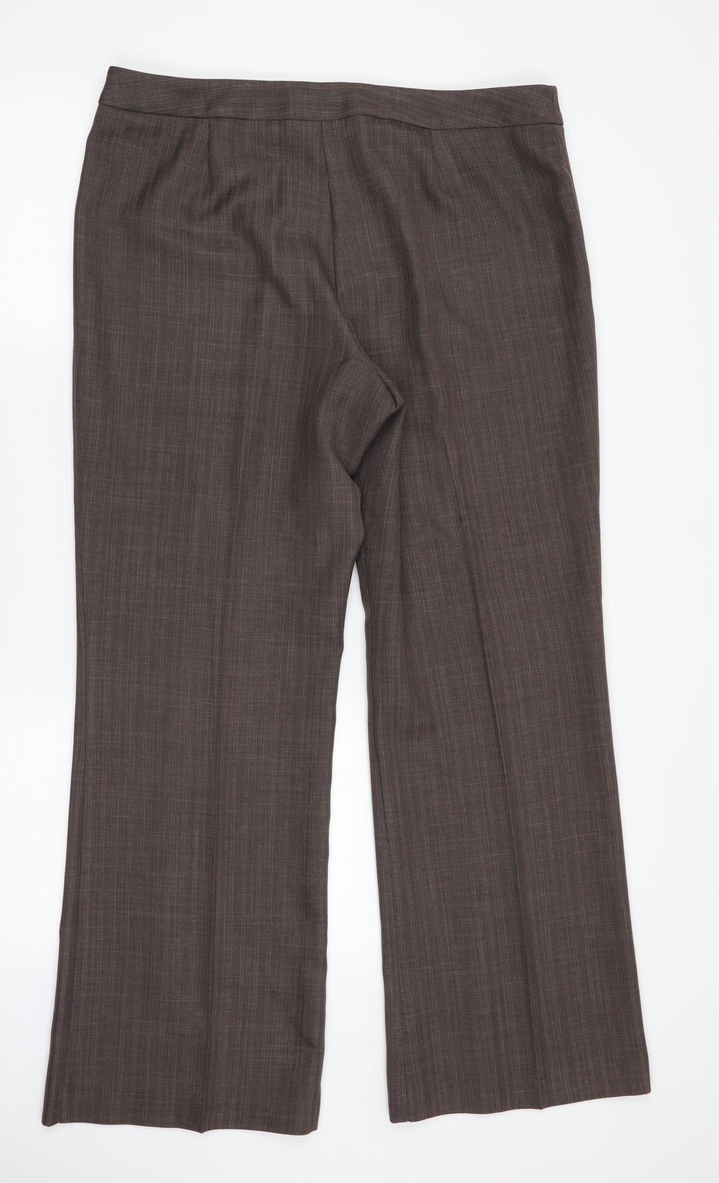 Womens UK Size 10 M&S Regular Fit  Brown Trousers