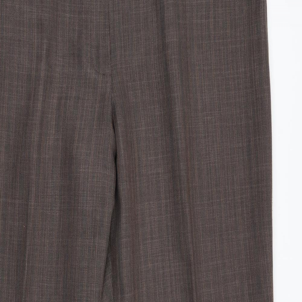 Womens UK Size 10 M&S Regular Fit  Brown Trousers