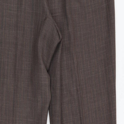 Womens UK Size 10 M&S Regular Fit  Brown Trousers