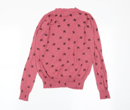 Primark Womens Pink Animal Print  Cardigan Jumper Size 4