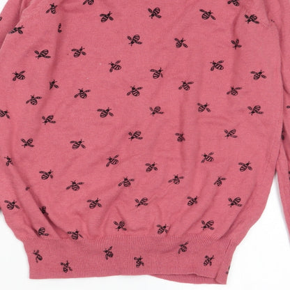 Primark Womens Pink Animal Print  Cardigan Jumper Size 4
