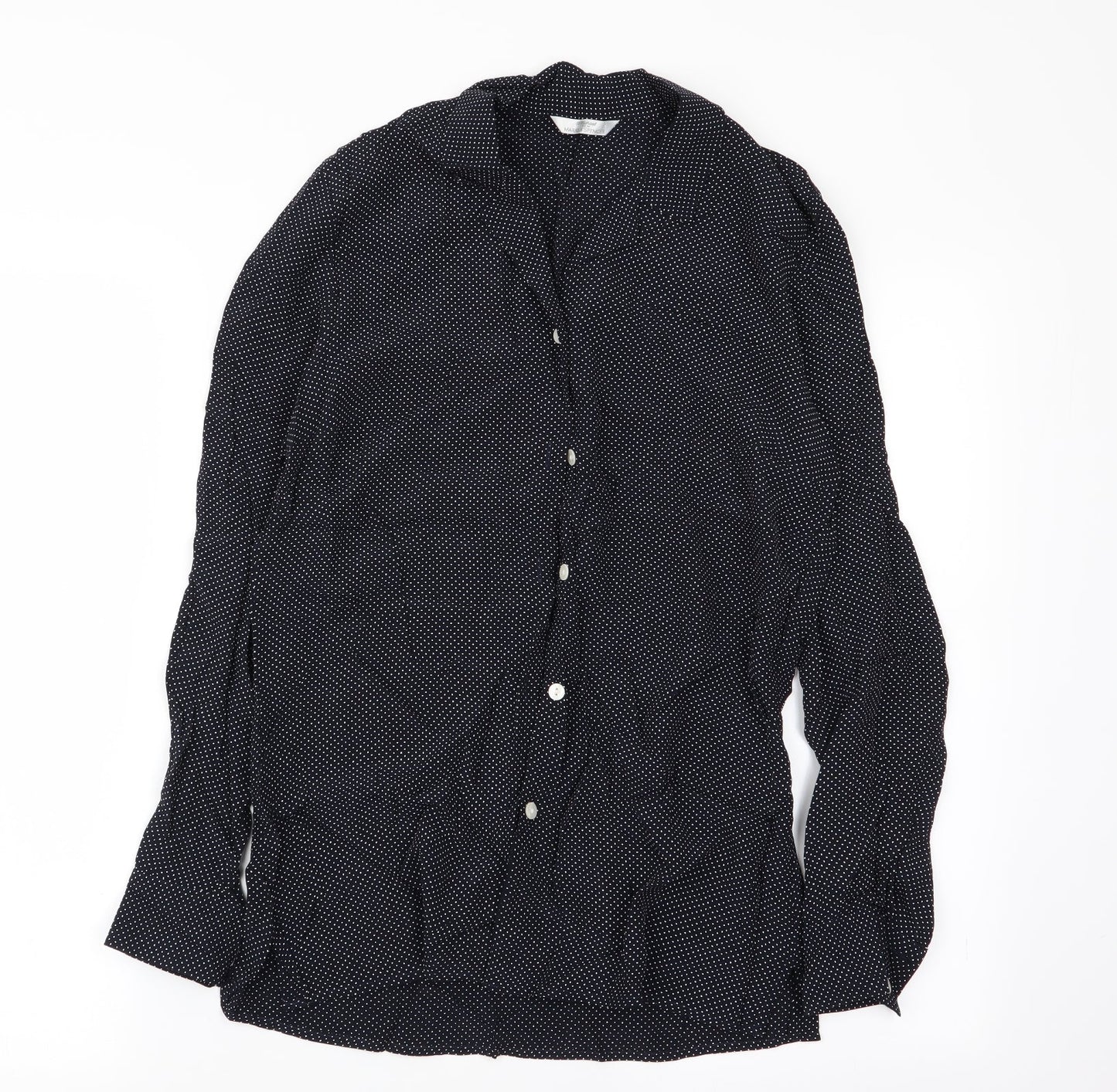 M&s Womens Multicoloured Polka Dot  Basic Button-Up Size 8