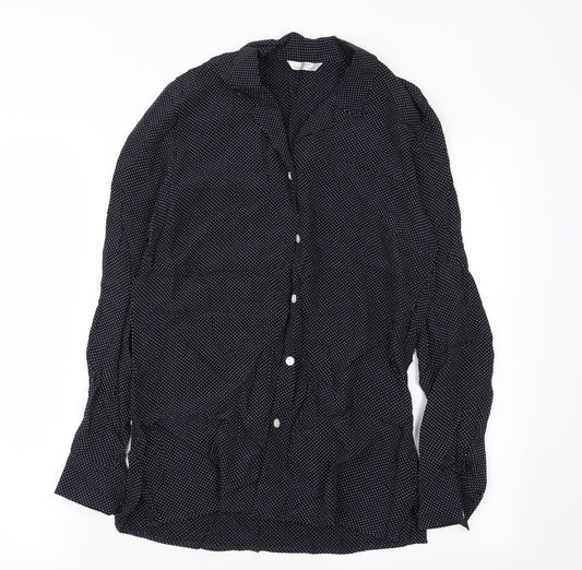 M&s Womens Multicoloured Polka Dot  Basic Button-Up Size 8