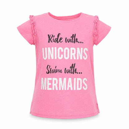 Matalan Girls Pink   Basic T-Shirt Size 7 Years