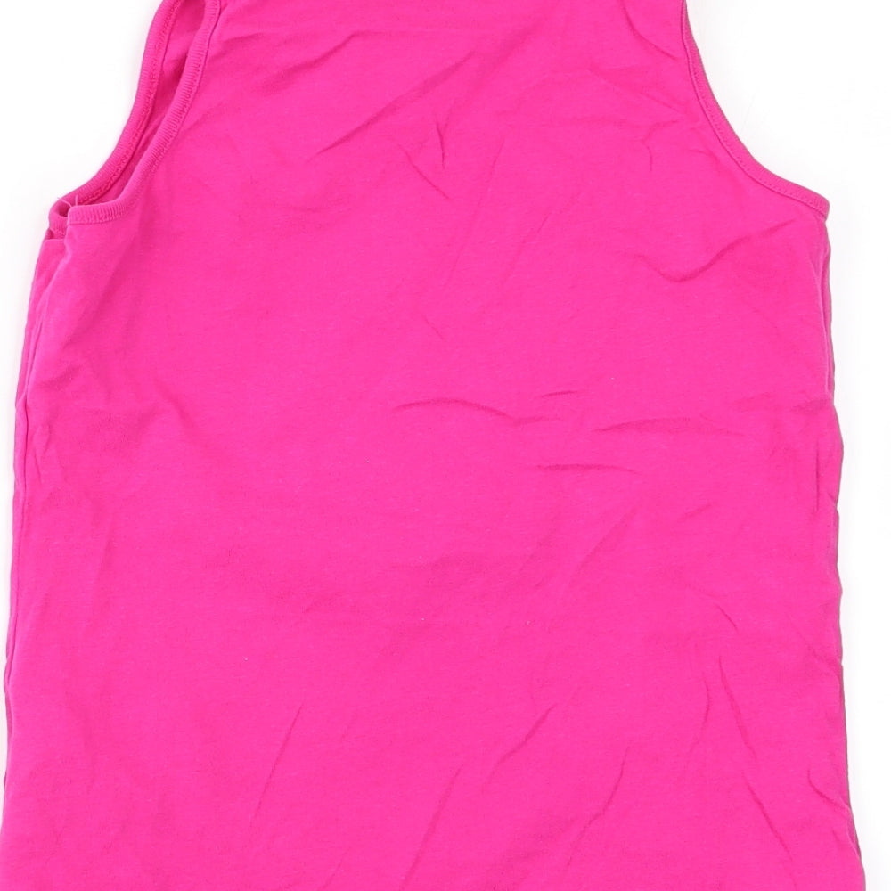 pep and co Girls Pink   Basic Tank Size 7-8 Years