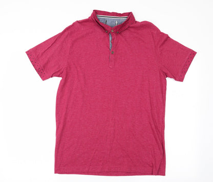 TU Mens Red    Polo Size M