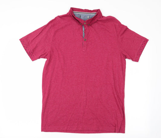TU Mens Red    Polo Size M