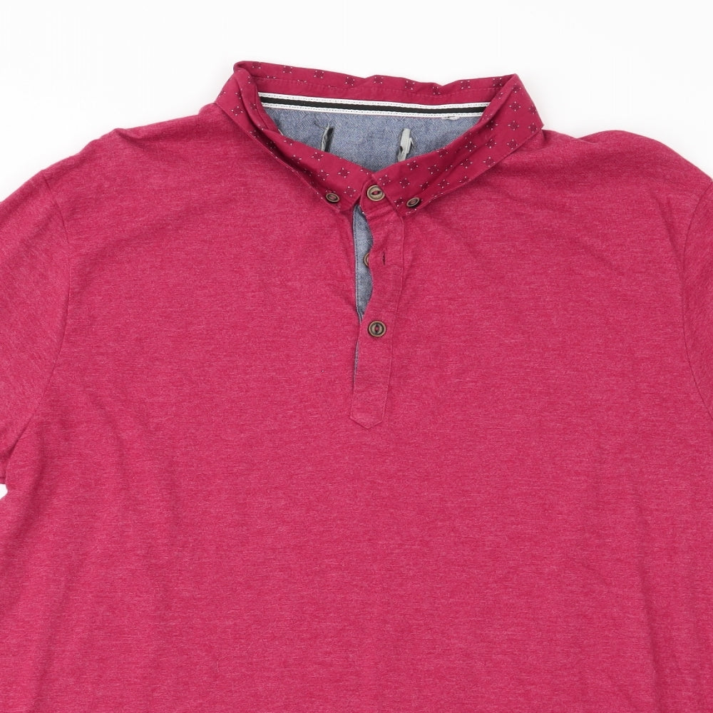 TU Mens Red    Polo Size M