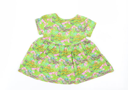 NEXT Girls Green Floral  Fit & Flare  Size 3-6 Months