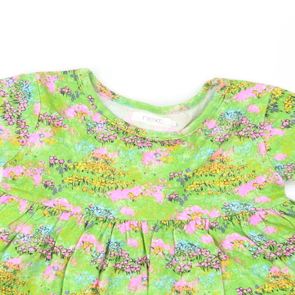 NEXT Girls Green Floral  Fit & Flare  Size 3-6 Months