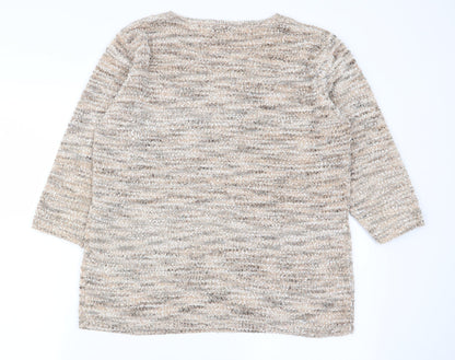 Womens UK Size M BM Beige Pullover Jumper