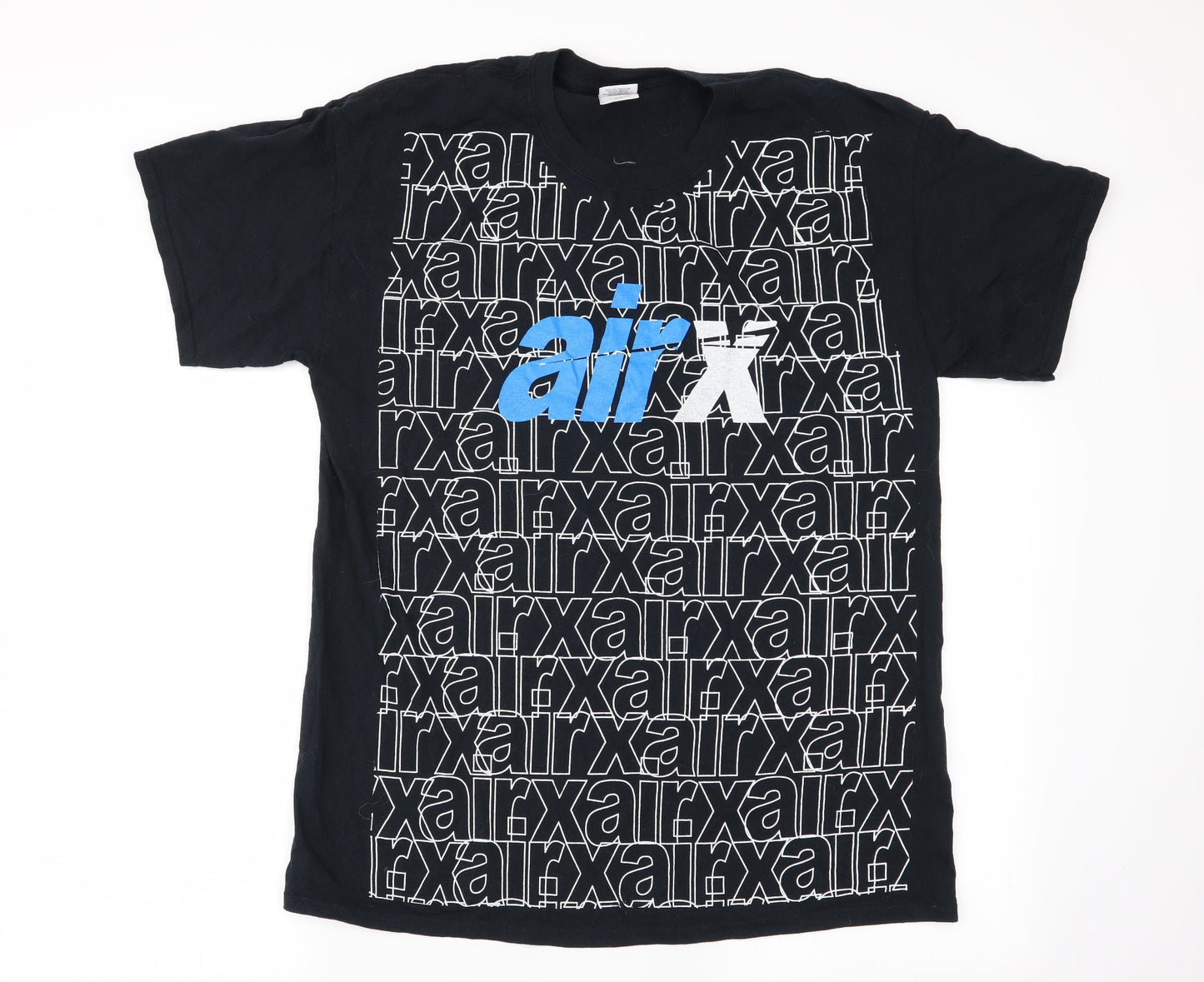 Mens UK Size L Gildan Black  T-Shirt