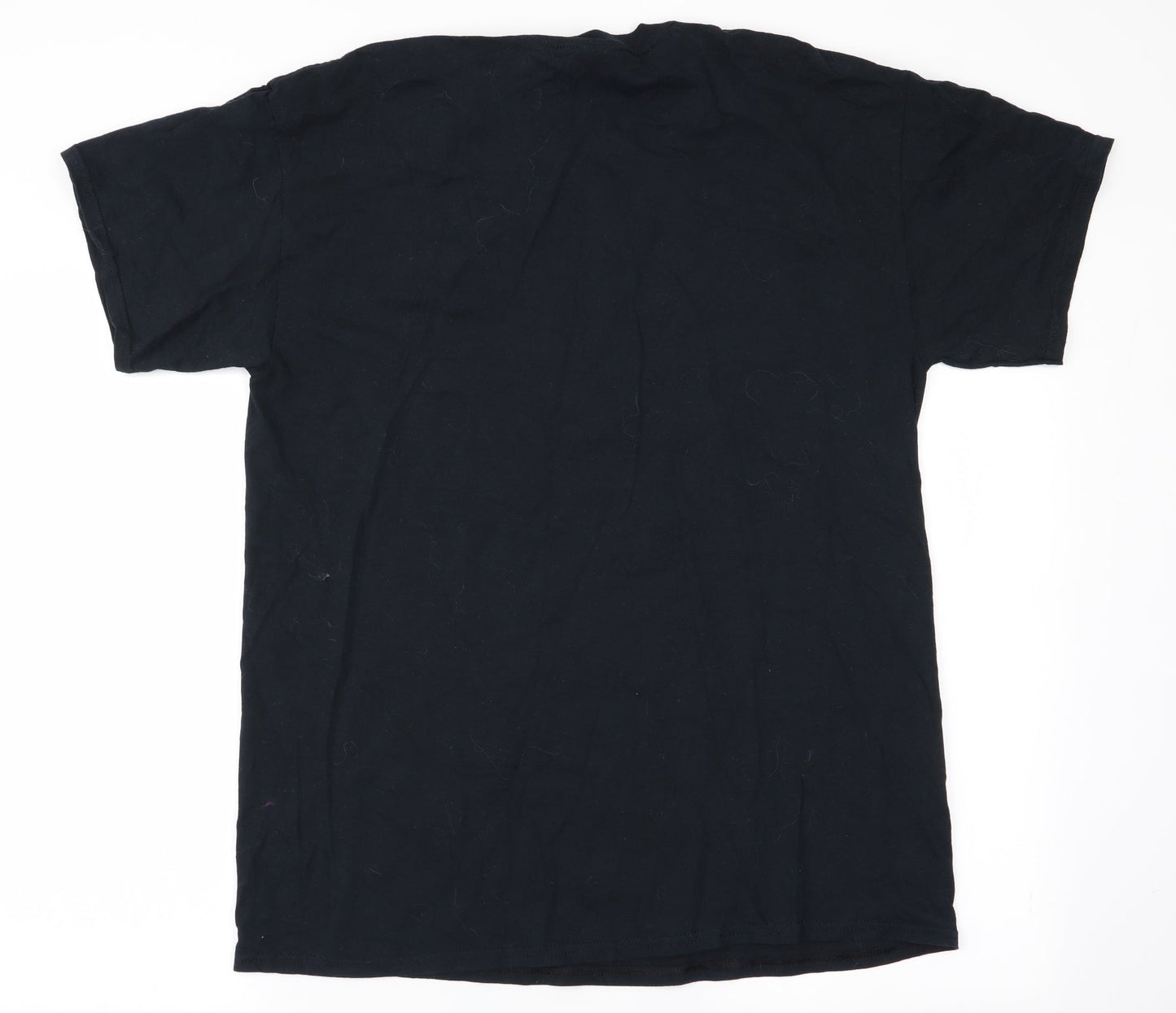 Mens UK Size L Gildan Black  T-Shirt