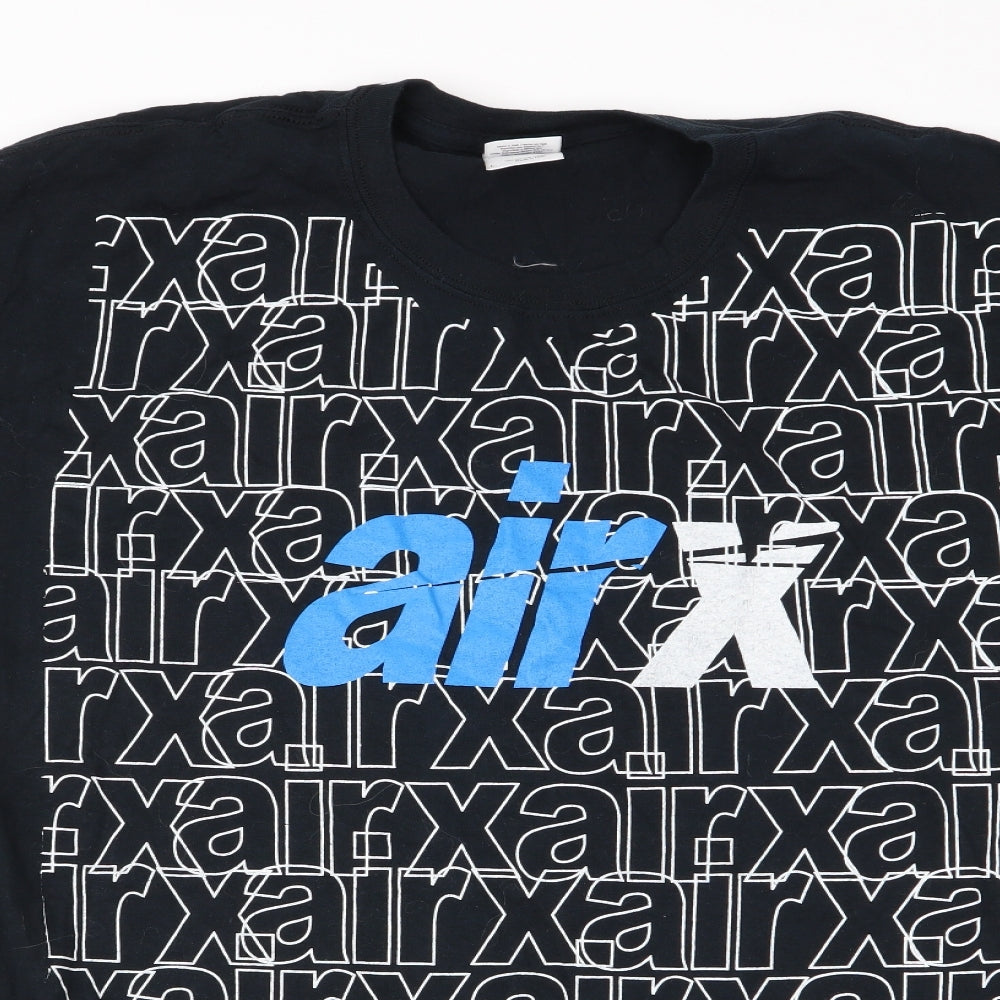 Mens UK Size L Gildan Black  T-Shirt