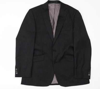 Studio Mens Black Striped  Jacket Blazer Size 42