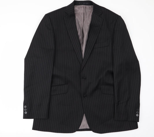 Studio Mens Black Striped  Jacket Blazer Size 42