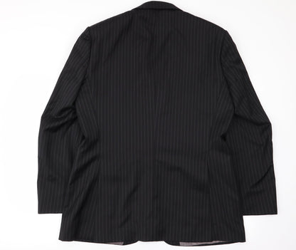 Studio Mens Black Striped  Jacket Blazer Size 42