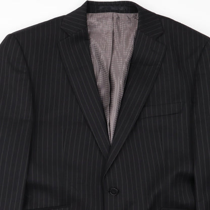 Studio Mens Black Striped  Jacket Blazer Size 42