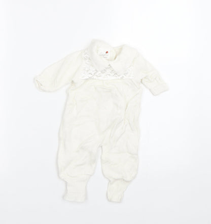 Ladybird Baby White   Coverall One-Piece Size 0-3 Months  - newborn