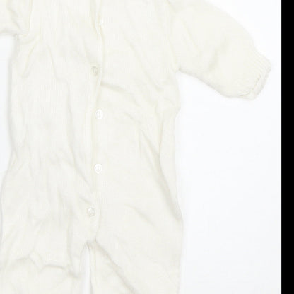 Ladybird Baby White   Coverall One-Piece Size 0-3 Months  - newborn