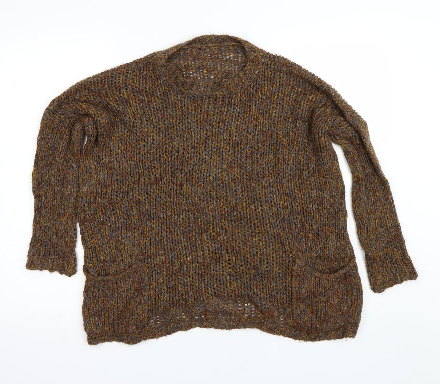 Womens UK Size M Preworn Brown Pullover Jumper