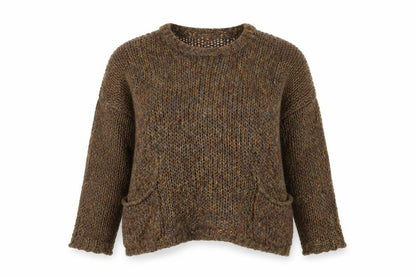 Womens UK Size M Preworn Brown Pullover Jumper