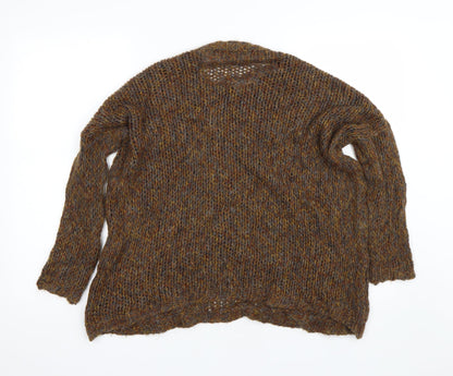 Womens UK Size M Preworn Brown Pullover Jumper