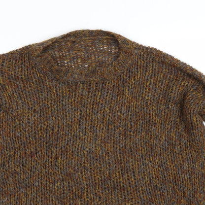 Womens UK Size M Preworn Brown Pullover Jumper