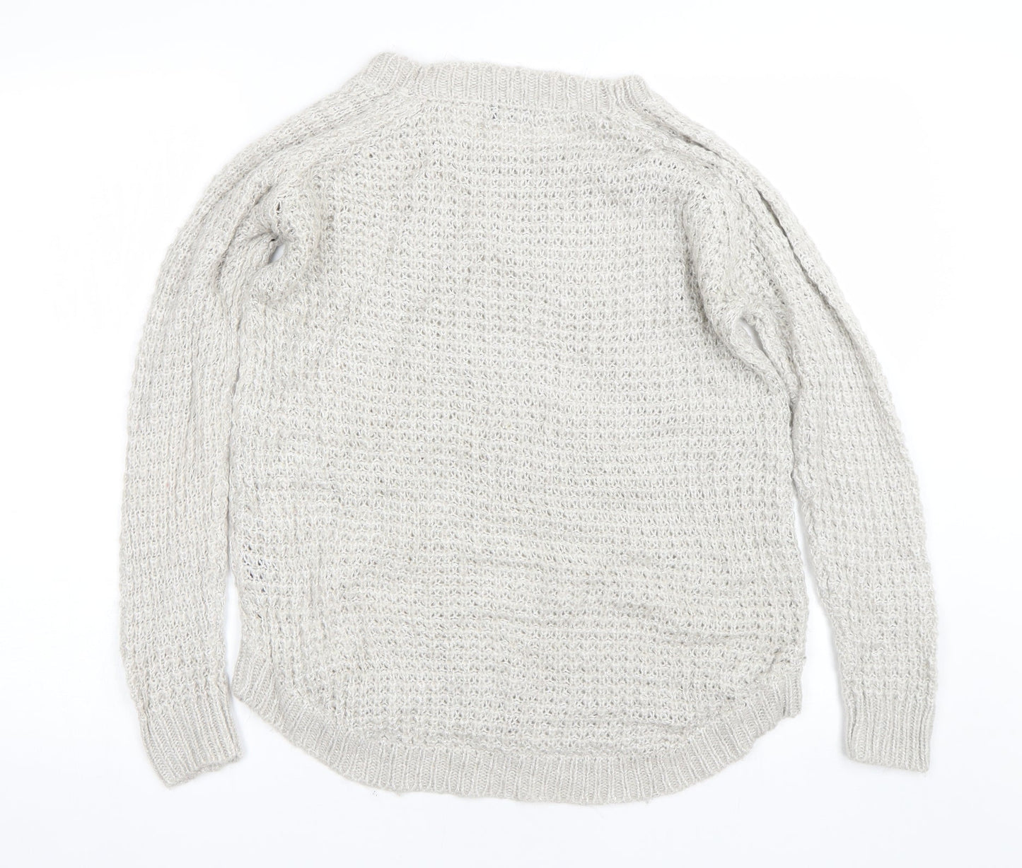 Womens UK Size 10 Preworn Beige Pullover Jumper