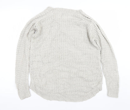 Womens UK Size 10 Preworn Beige Pullover Jumper
