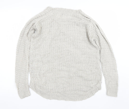 Womens UK Size 10 Preworn Beige Pullover Jumper