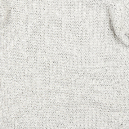 Womens UK Size 10 Preworn Beige Pullover Jumper