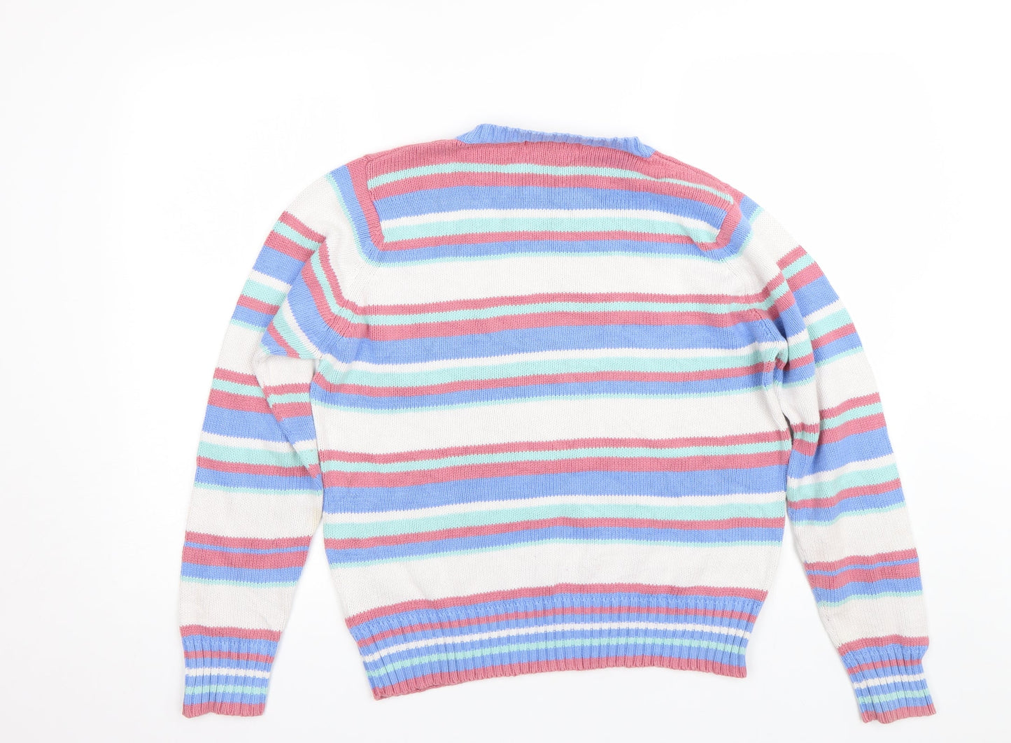 EWM Womens Multicoloured Striped  Pullover Jumper Size M