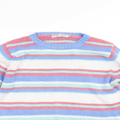 EWM Womens Multicoloured Striped  Pullover Jumper Size M