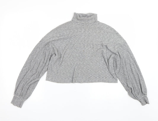 Bershka Womens Grey   Basic T-Shirt Size S