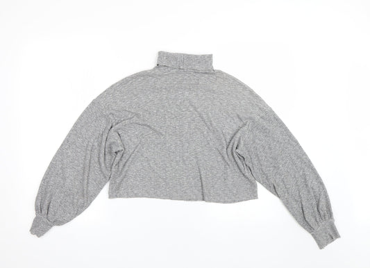 Bershka Womens Grey   Basic T-Shirt Size S