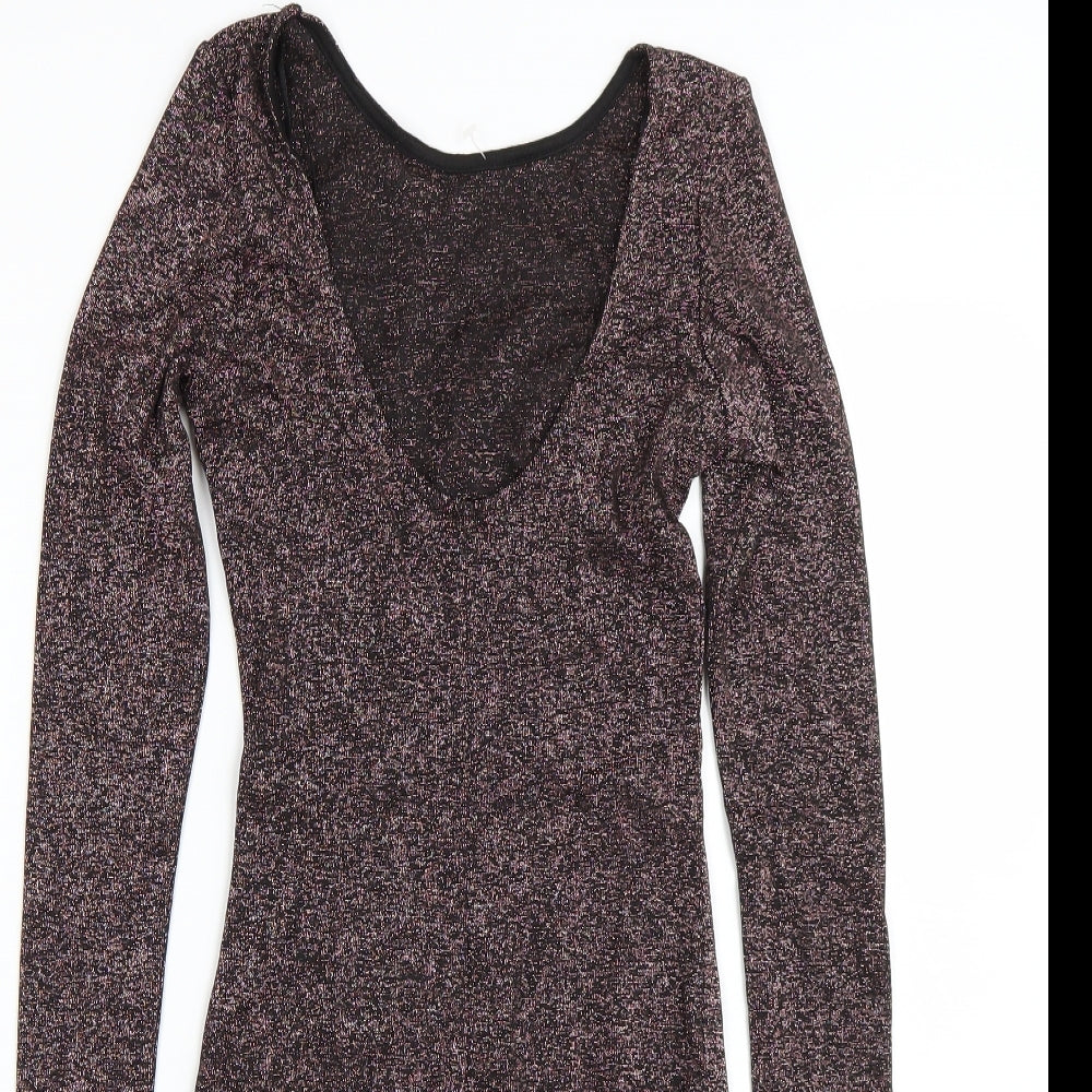 H&M Womens Pink   Wrap Dress  Size 4